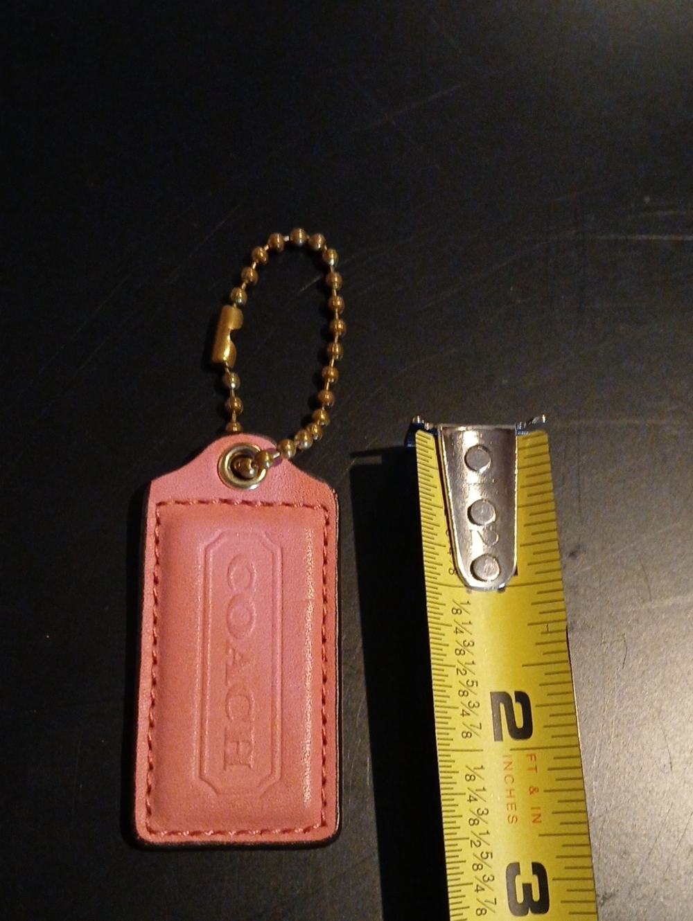 Coach Pink Leather Hangtag